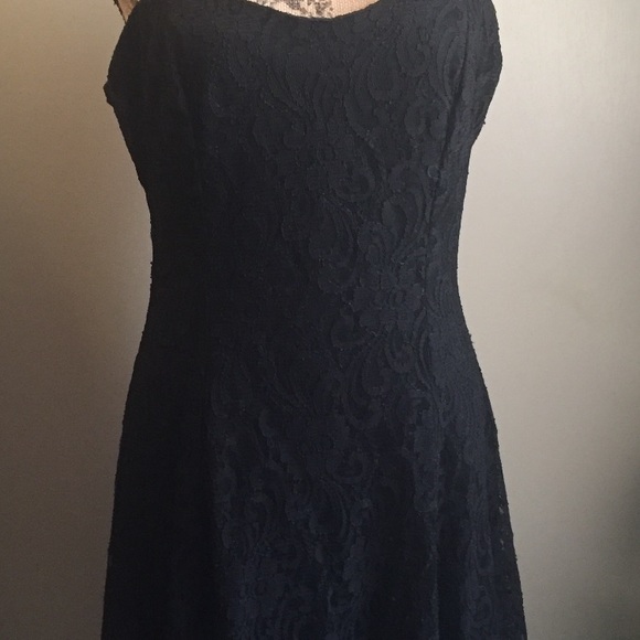 VINTAGE Little Black Dress; Sexy, Lacy Short Dress, Size 8 - Picture 12 of 12